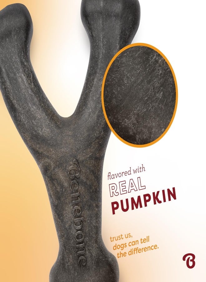 Benebone Pumpkin Spice Wishbone – Limited Edition Flavor, Durable Dog Chew Toy for Aggressive Chewers, Made in USA, Medium - Image 3